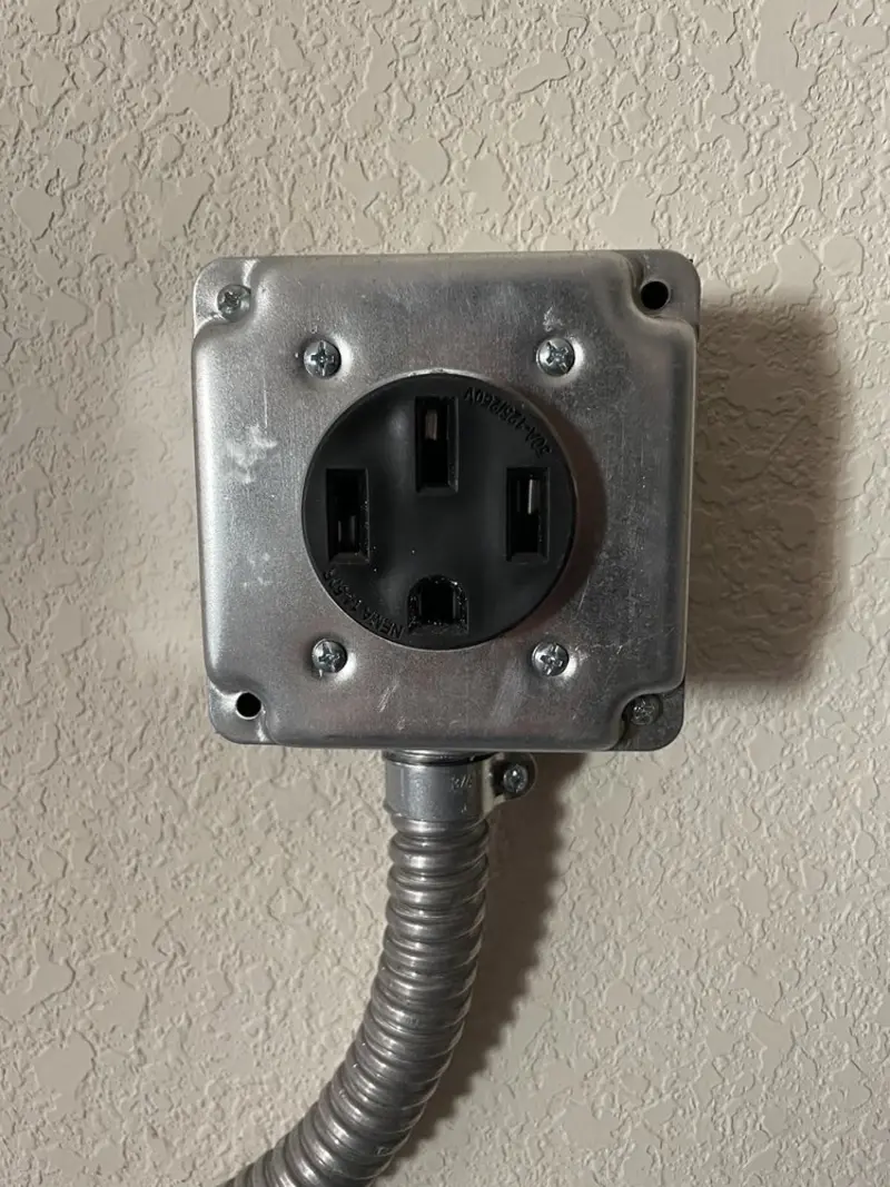 NEMA 14-50 outlet installed for Smart Home Electrical in Shorewood